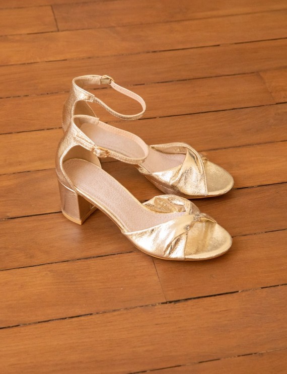 Sandales dorées Ellia