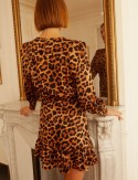 Dos robe courte léopard Nissia