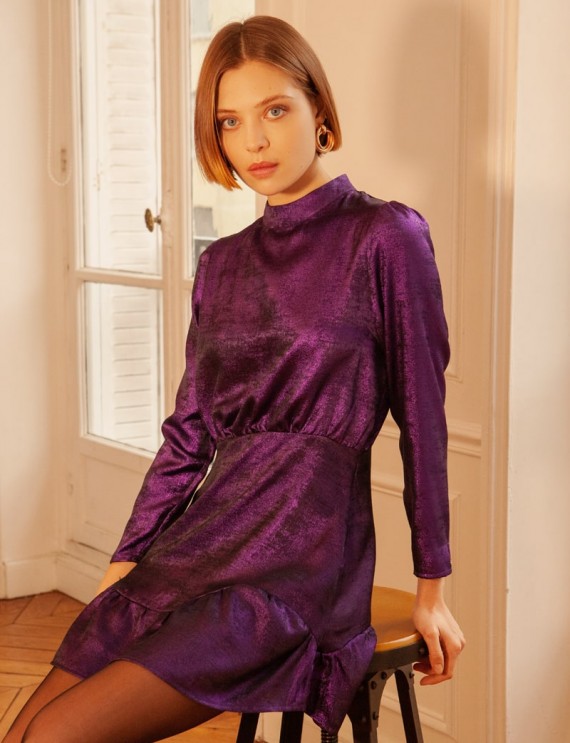 Robe violette irisée Darya