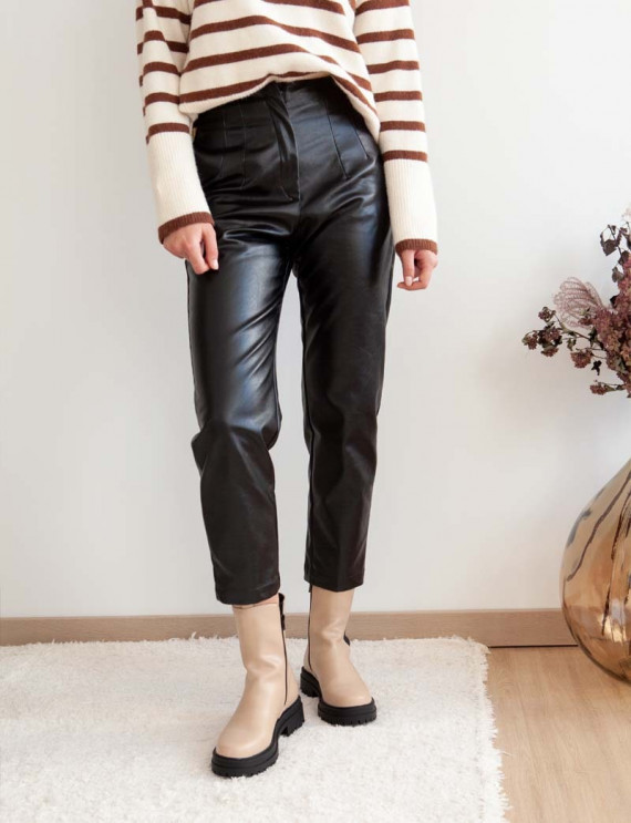 Leather effect Brice pants