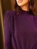 Détails robe irisée violette Kim