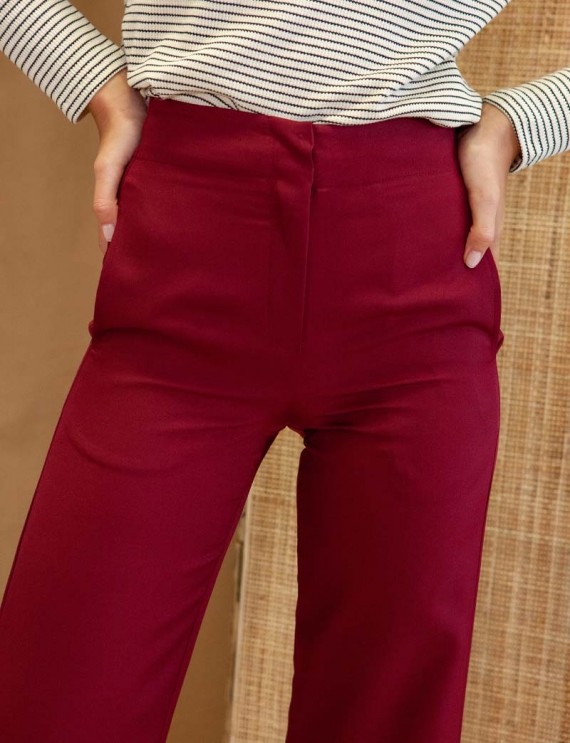 maroon red jeans