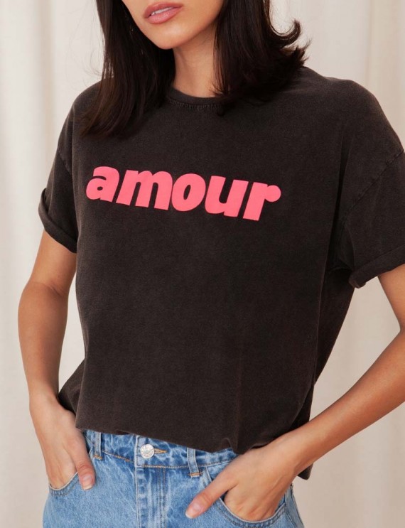 T-shirt gris Amour