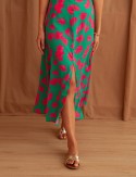 Green and fuchsia floral Luciana dress