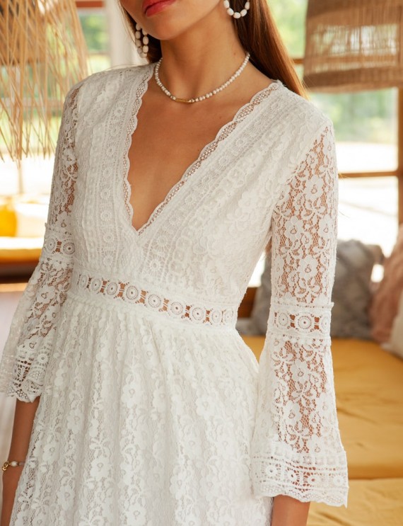 Robe blanche Justina