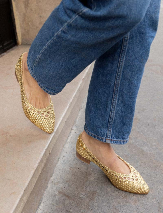 Chaussures dorées Kaya