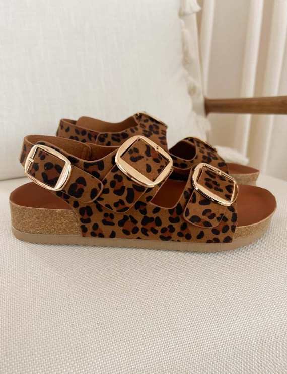 Sandales léopard