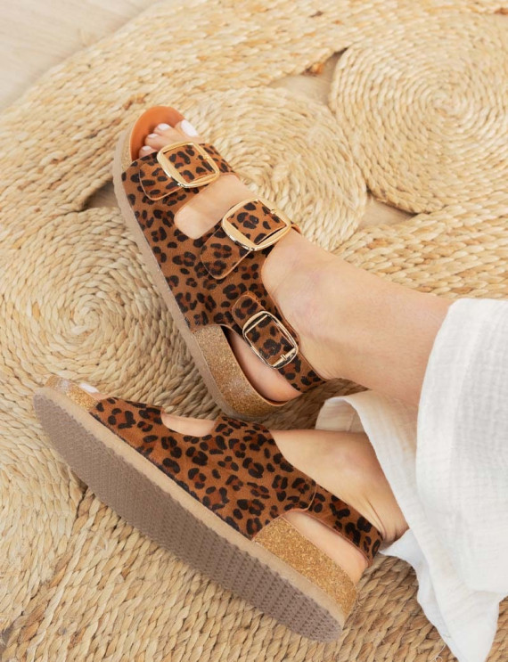 Sandales léopard