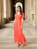 Robe corail Mina