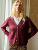 Cardigan bordeaux Pino