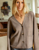 Cardigan taupe Pino