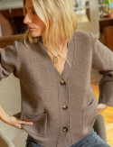 Cardigan taupe Pino