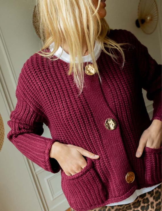 Cardigan bordeaux Ruben