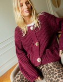 Cardigan bordeaux Ruben