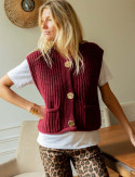 Gilet bordeaux Moisa