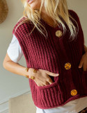 Gilet bordeaux Moisa