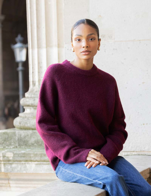 Pull bordeaux Maxa