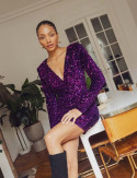 Robe violette Kourtney