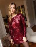 Robe bordeaux Shine