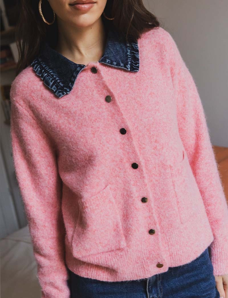 Cardigan rose Paula