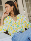 Blouse imprimée Citron