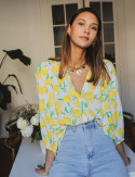 Blouse imprimée Citron