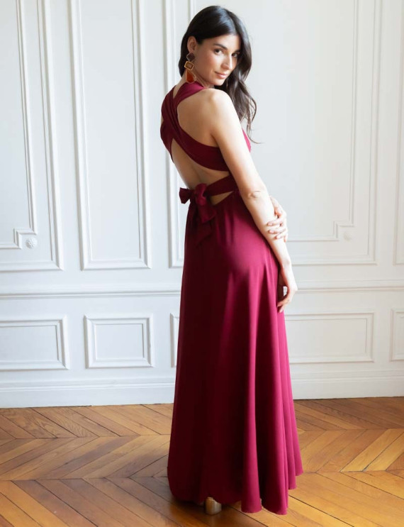 Robe bordeaux Loriana