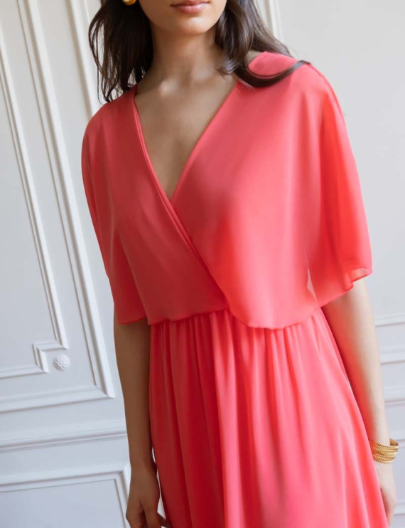 Robe corail Elvina