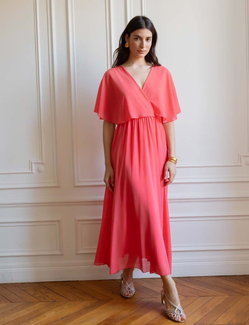 Robe corail Elvina