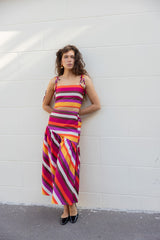 Marisol Multicolor Striped Skirt
