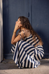 Jupe à rayures marine Marisol