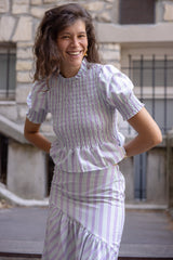 Top aqua & lilas Paloma