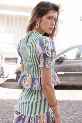 Top à rayures & fleurs Paloma