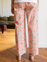 Pantalon rayé fleuri Niko