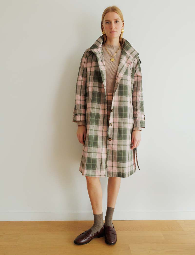 Checkered trench coat Pipa
