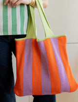 Lilac, orange & green bag
