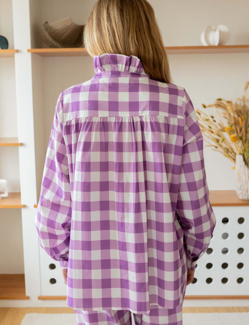 Camisa vichy lila Gustava