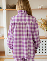 Chemise vichy lilas Gustava
