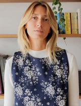 Robe marine fleurie Rini