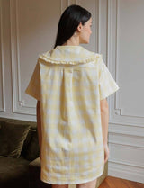 Robe vichy jaune Kivi