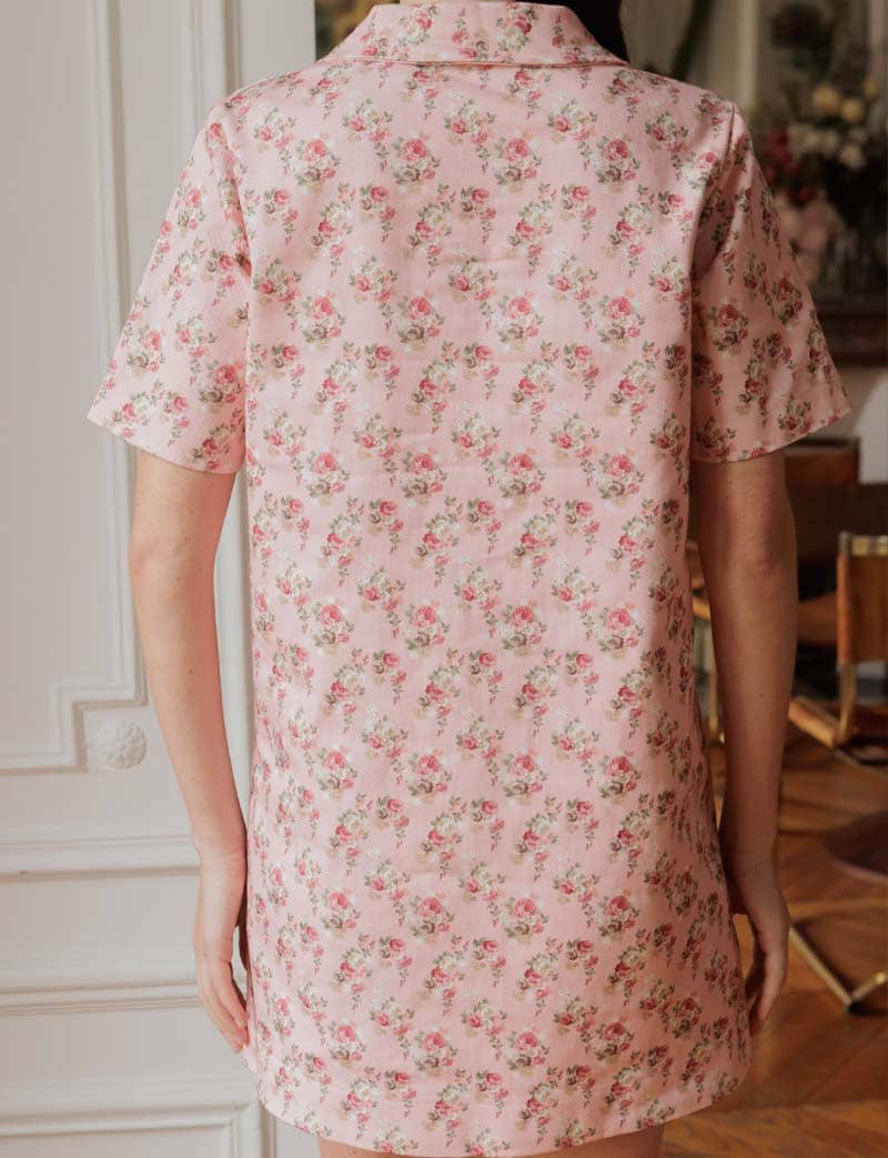Robe rose fleurie Monett