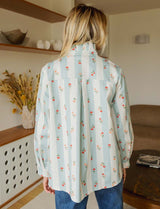 Veste à rayures & fleurs Denvy