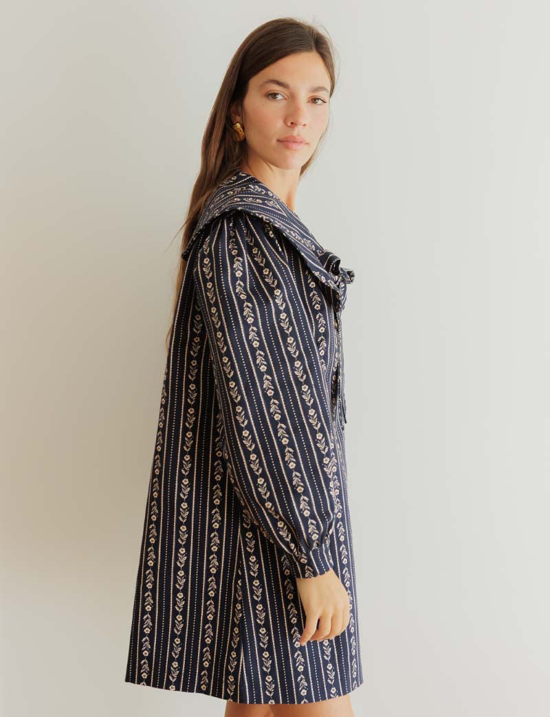 Mila navy floral dress