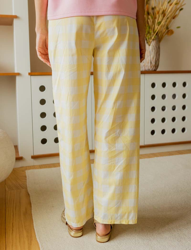 Pantalon vichy jaune Niko