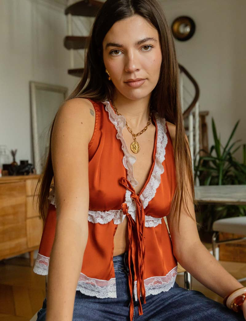 Top terracotta Kesia