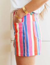 Multi-striped Kevy Shorts