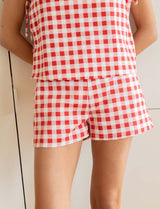 Short red Kevy vichy