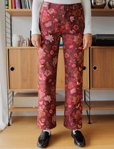 Vaquero burdeos con flores Scoty