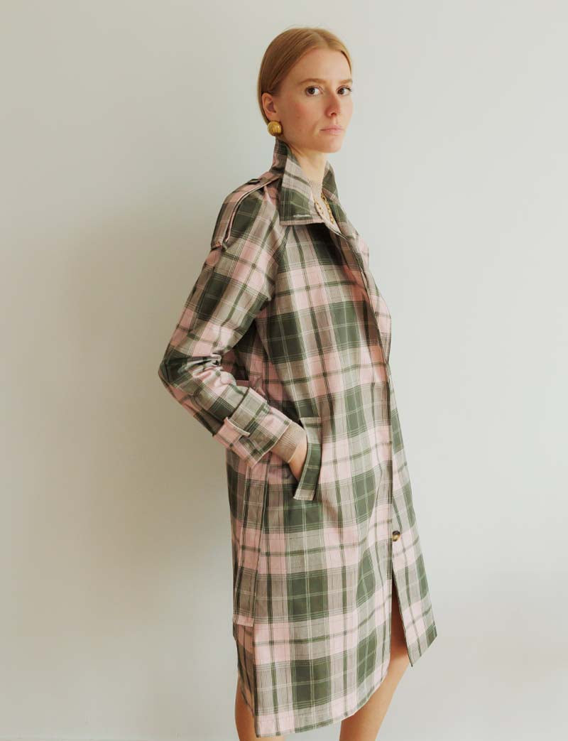 Checkered trench coat Pipa