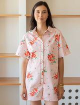Combishort rose fleurie Laga